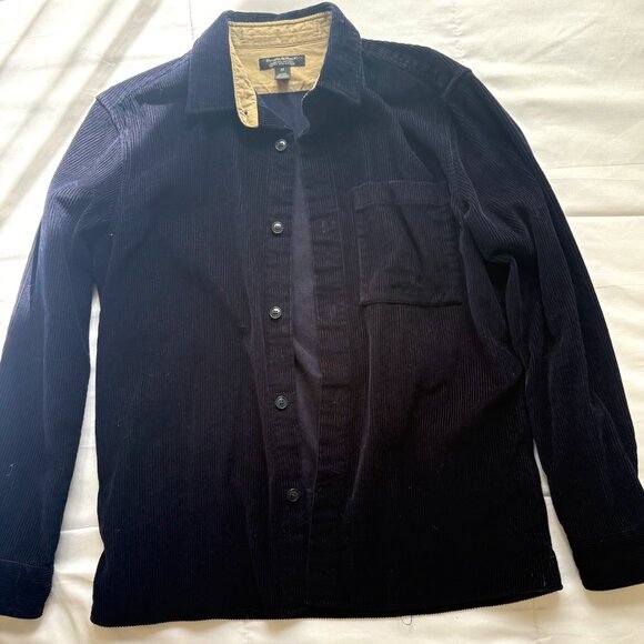 Cotton Corduroy Button-Up Shirt - Picture 1 of 5